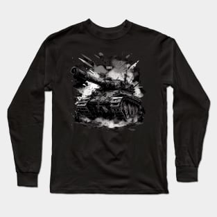 Tank at war. War Machine: A Powerful Tank Design Long Sleeve T-Shirt